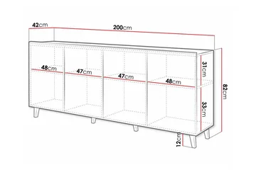 Strontian Highboard Scandinavian Choice White - Förvaring - Förvaringsmöbler - Byrå