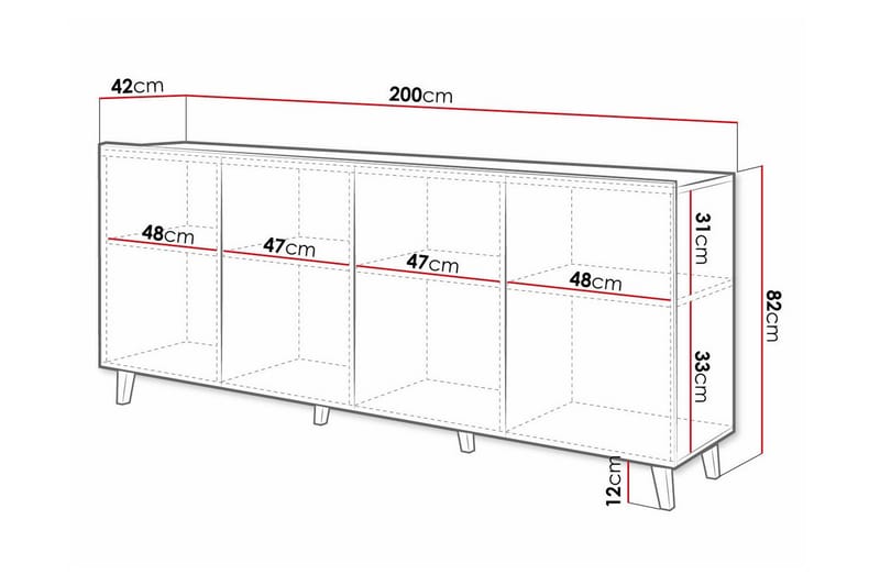 Strontian Highboard Scandinavian Choice White - Förvaring - Förvaringsmöbler - Byrå
