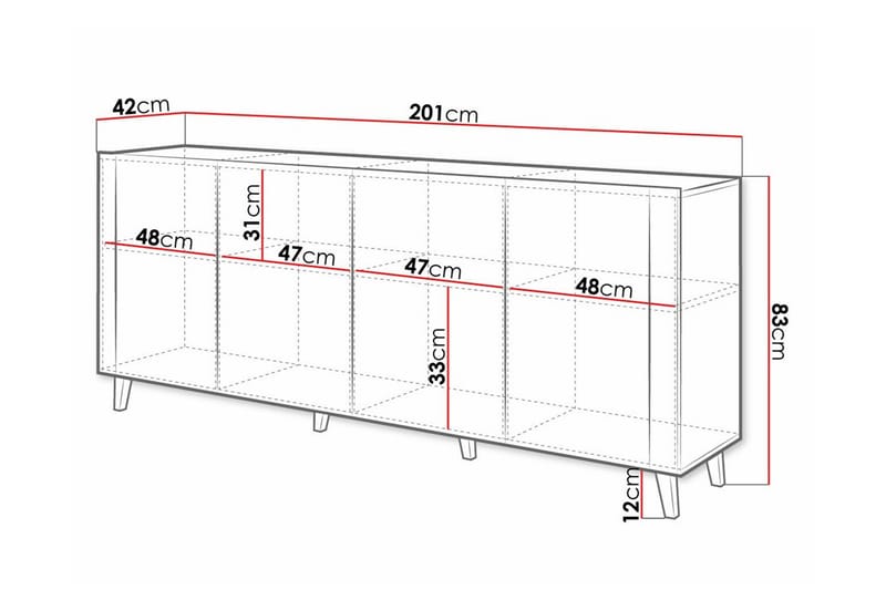 Strontian Highboard Scandinavian Choice White - Förvaring - Förvaringsmöbler - Byrå