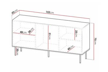 Strontian Highboard Scandinavian Choice White - Förvaring - Förvaringsmöbler - Byrå