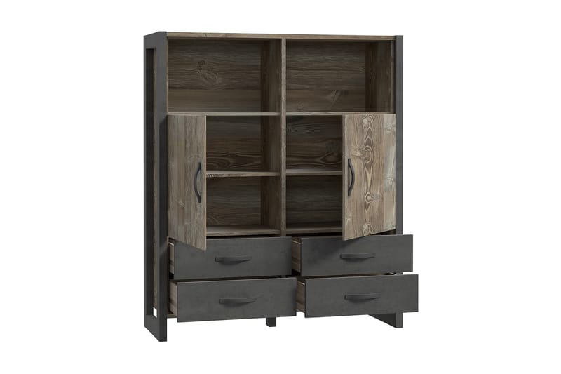 Strumica Highboard 44x130 cm - Brun/Grå - Förvaring - Förvaringsmöbler - Byrå