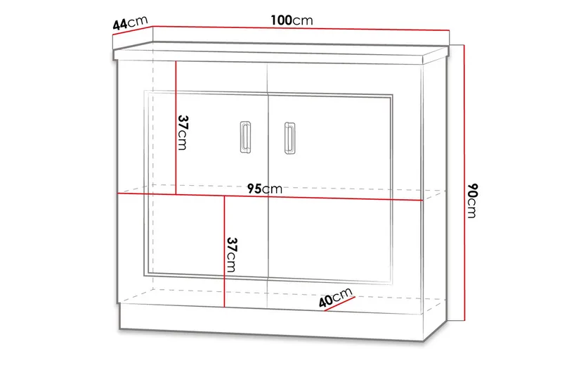 Tadeusz Skåp 100x44x90 cm - Brun - Förvaring - Förvaringsmöbler - Byrå