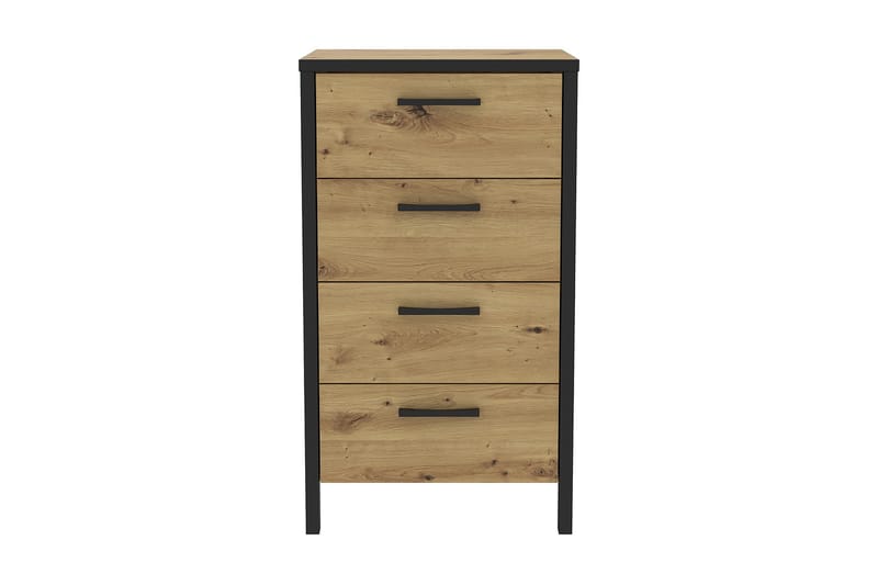 TANDERI Vitrinskåp 41x90 cm Brun/Svart - Förvaring - Förvaringsmöbler - Byrå