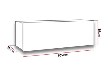 Tessan Väggskåp 105 cm - Svart - Förvaring - Förvaringsmöbler - Byrå