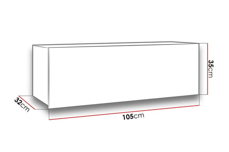 Tessan Väggskåp 105 cm - Svart - Förvaring - Förvaringsmöbler - Byrå