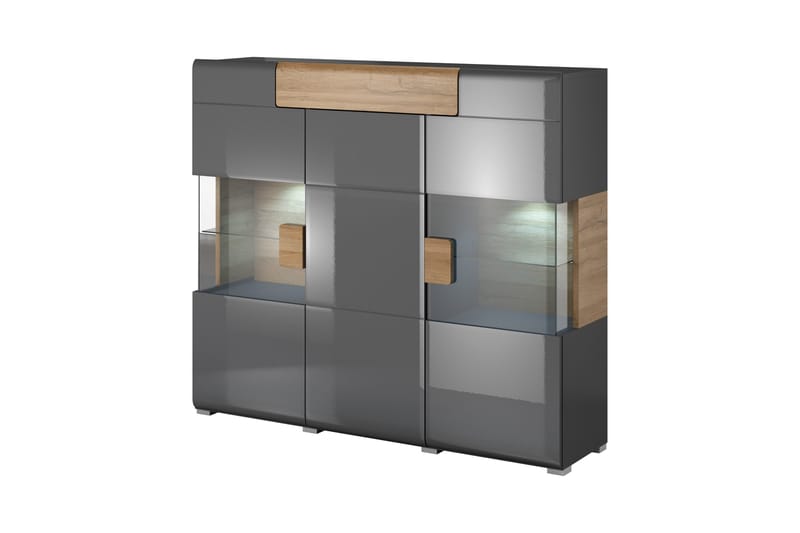 Toreno Highboard 39x147 cm, Antracit/Natur