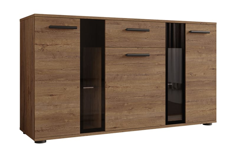 TURL Komoda 140 cm Trä/natur/Vit - Ek/Vit - Förvaring - Förvaringsmöbler - Byrå