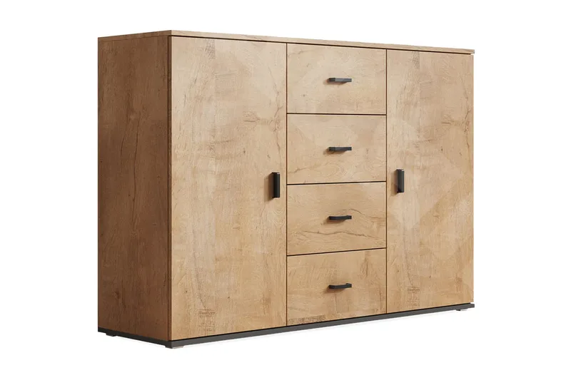 Uni Kommod, Vit/Svart högglans