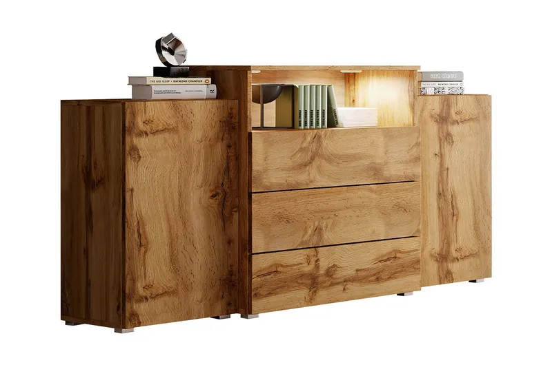 Urbanie Byrå 39x150 cm LED - Natur - Förvaring - Förvaringsmöbler - Byrå