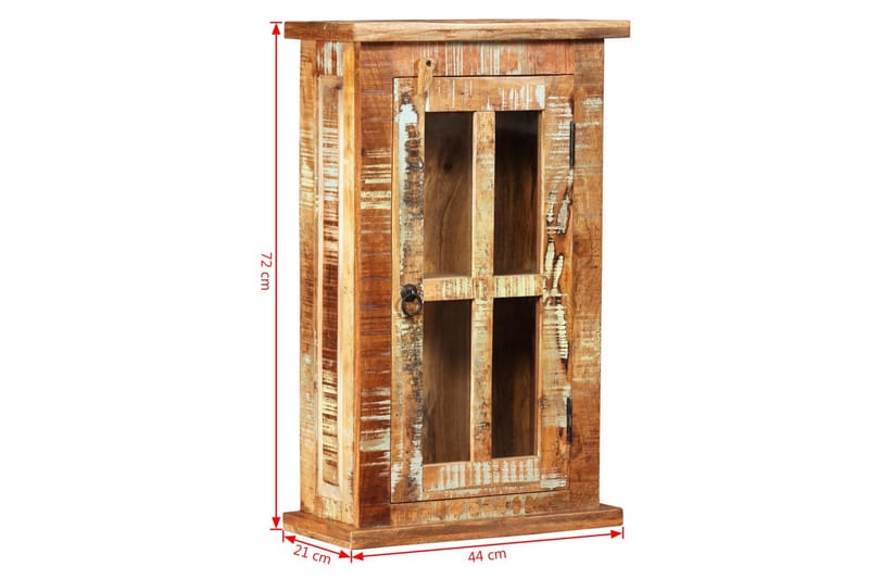 Väggskåp massivt återvunnet trä 44x21x72 cm - Brun - Förvaring - Förvaringsmöbler - Byrå