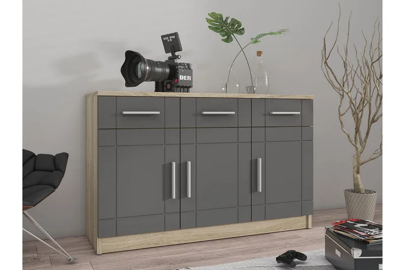 Valga Byrå 37x104 cm - Natur/Grå - Förvaring - Förvaringsmöbler - Byrå