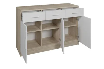 Valga Byrå 37x104 cm - Vit/Natur - Förvaring - Förvaringsmöbler - Byrå