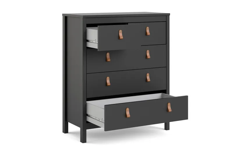 Vallvidera Byrå 5 Lådor 38x82 cm - Svart/Natur - Förvaring - Förvaringsmöbler - Byrå