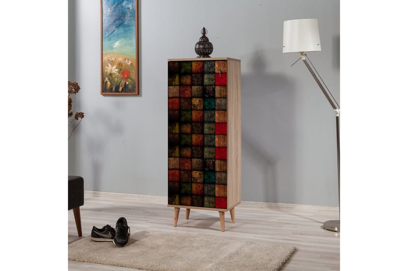 Vellavie Förvaringsskåp Rutmönstrad - Flerfärgad - Förvaring - Förvaringsmöbler - Byrå