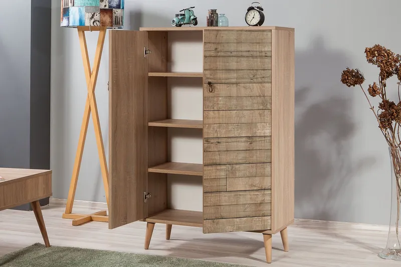 Vellavie Skåp 80 cm Träpanel - Brun - Förvaring - Förvaringsmöbler - Byrå