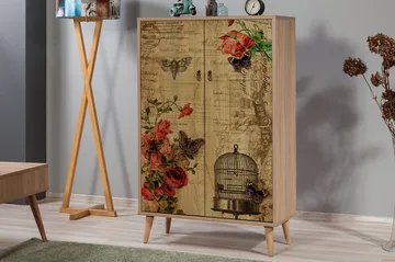 Vellavie Skåp 80 cm Vintage - Brun/Röd - Förvaring - Förvaringsmöbler - Byrå