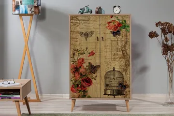 Vellavie Skåp 80 cm Vintage - Brun/Röd - Förvaring - Förvaringsmöbler - Byrå