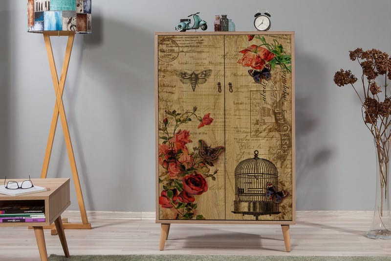 Vellavie Skåp 80 cm Vintage - Brun/Röd - Förvaring - Förvaringsmöbler - Byrå