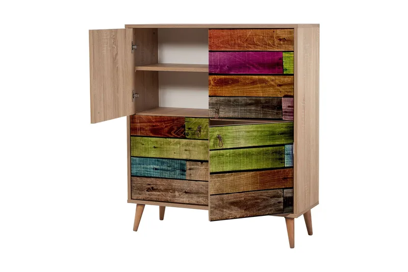 Vellavie Skåp 95 cm Regnbågspanel - Flerfärgad - Förvaring - Förvaringsmöbler - Byrå