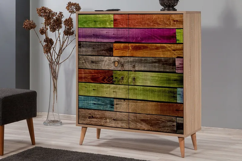 Vellavie Skåp 95 cm Regnbågspanel - Flerfärgad - Förvaring - Förvaringsmöbler - Byrå