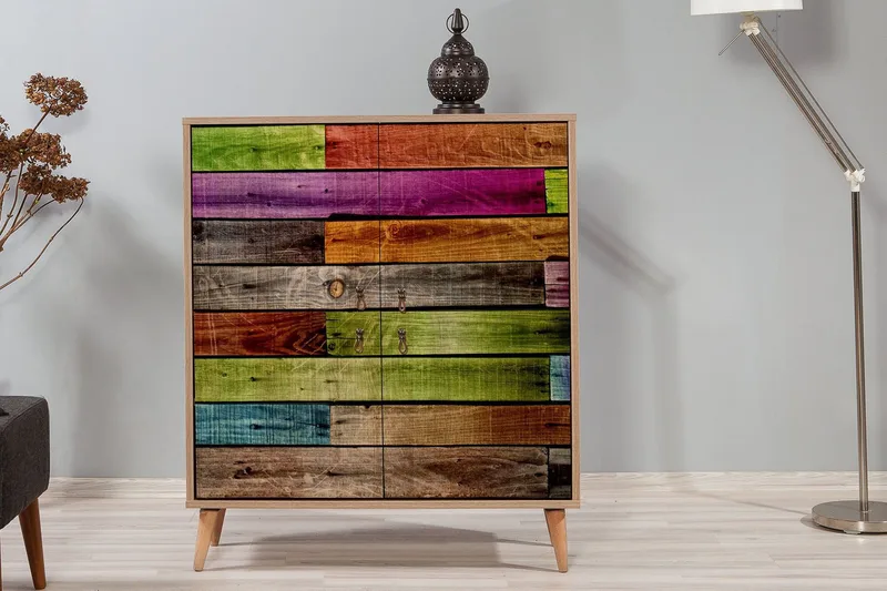 Vellavie Skåp 95 cm Regnbågspanel - Flerfärgad - Förvaring - Förvaringsmöbler - Byrå