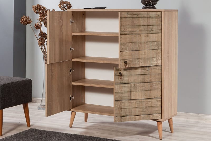 Vellavie Skåp 95 cm Träpanel - Brun - Förvaring - Förvaringsmöbler - Byrå