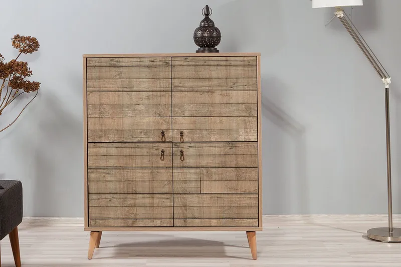 Vellavie Skåp 95 cm Träpanel - Brun - Förvaring - Förvaringsmöbler - Byrå