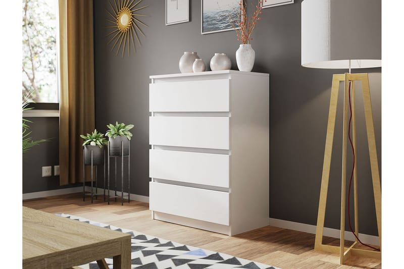 VICENZA Byrå 70x40x97 Vit - Vit - Förvaring - Förvaringsmöbler - Byrå