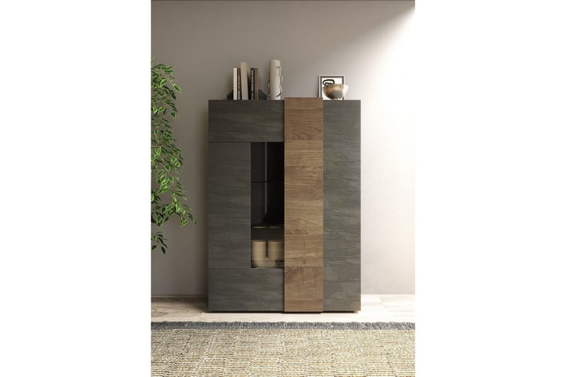 VOLDE Highboard 44x121x168 cm Grå/Taupe - Förvaring - Förvaringsmöbler - Byrå