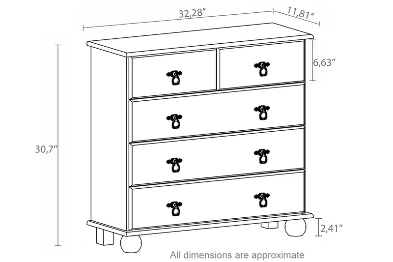 Welton Byrå 82 cm - Vit - Förvaring - Förvaringsmöbler - Byrå