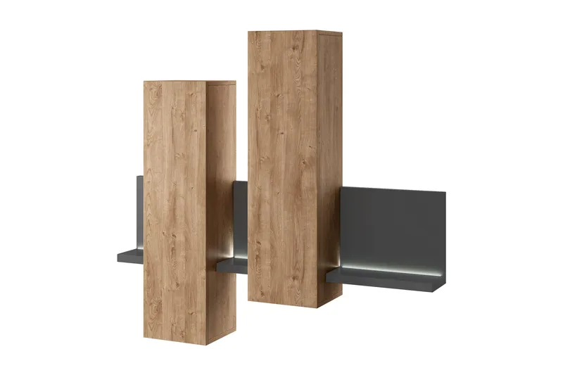 Wesley Skåp - Mörkgrå/Trä - Förvaring - Förvaringsmöbler - Byrå