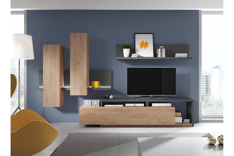 Wesley Skåp - Mörkgrå/Trä - Förvaring - Förvaringsmöbler - Byrå