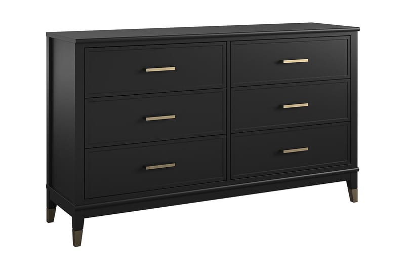 WESTERLEIGH Byrå 144x41 cm Svart/Guld - CosmoLiving - Förvaring - Förvaringsmöbler - Byrå