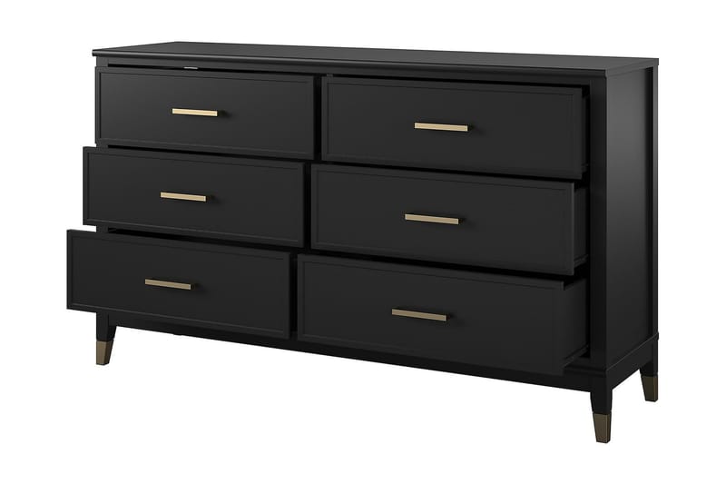 WESTERLEIGH Byrå 144x41 cm Svart/Guld - CosmoLiving - Förvaring - Förvaringsmöbler - Byrå