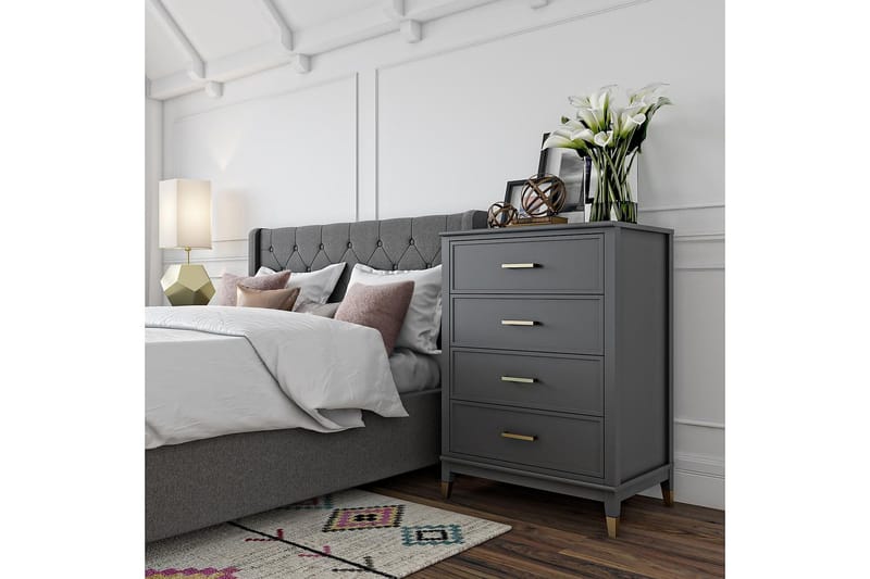 Westerleigh Byrå 76x50 cm Grafitgrå - CosmoLiving - Förvaring - Förvaringsmöbler - Byrå