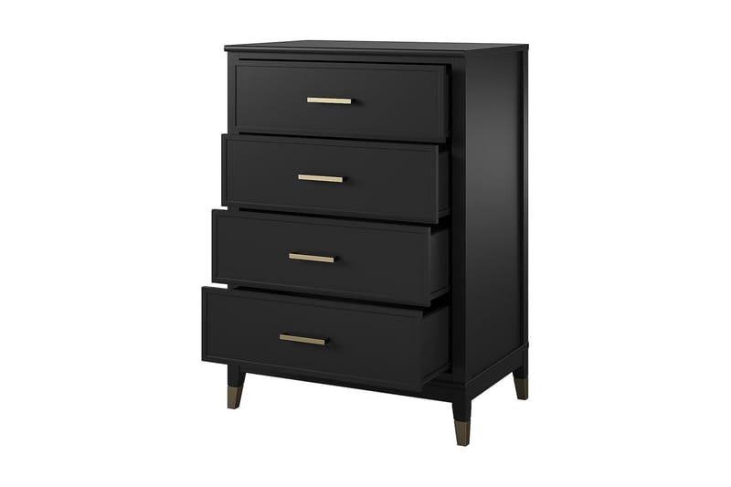 Westerleigh Byrå 76x50 cm Svart/Guld - CosmoLiving - Förvaring - Förvaringsmöbler - Byrå