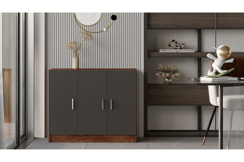 WYLLAM Highboard 38x89 cm Teak/Antracit - Förvaring - Förvaringsmöbler - Byrå