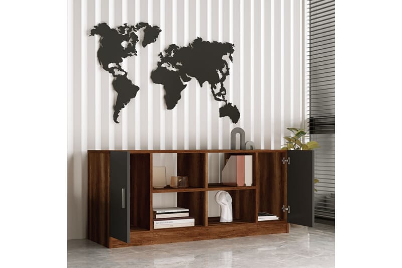 WYLLAM Highboard 46x140 cm Teak/Antracit - Förvaring - Förvaringsmöbler - Byrå