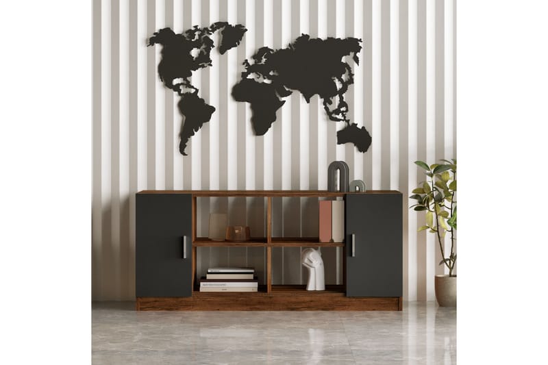 WYLLAM Highboard 46x140 cm Teak/Antracit - Förvaring - Förvaringsmöbler - Byrå