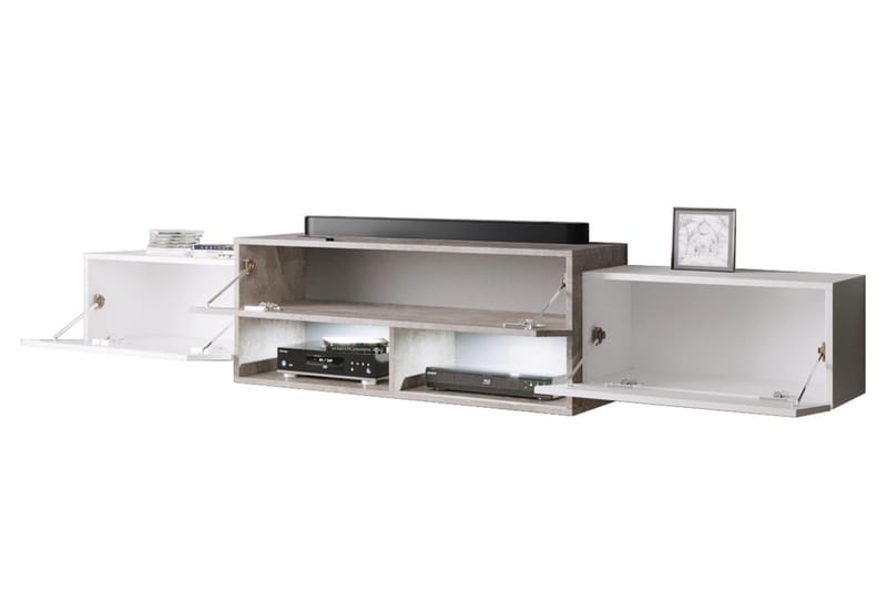 ZUKOWO Byrå 39x150 cm LED Vit - Förvaring - Förvaringsmöbler - Byrå