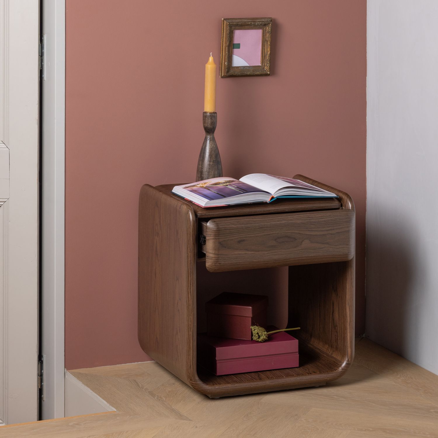 byrå/nattduksbord elura 40 cm - brun