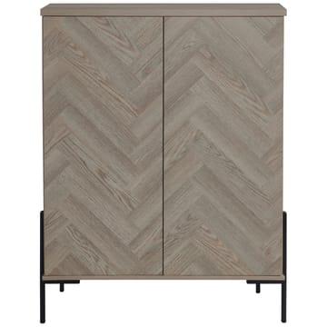 Charlene Högskåp 90x120 cm - naturfärgad fiskbensek och mattsvart - Förvaring - Förvaringsmöbler - Byrå
