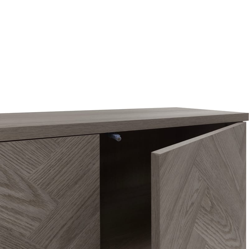 Charlene Skänk 175x75 cm - Vit fiskbensek / vit ek - Förvaring - Förvaringsmöbler - Skänkar & sideboards