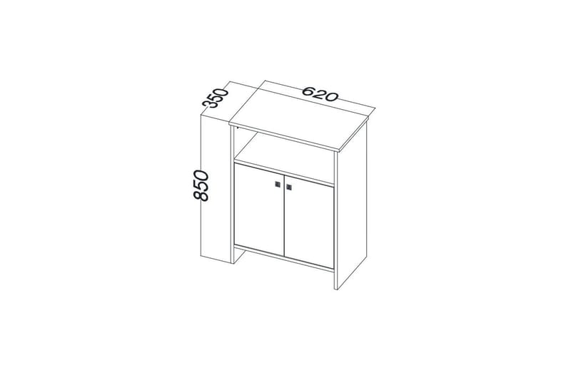 Cladells Byrå 62 cm - Vit - Förvaring - Förvaringsmöbler - Byrå
