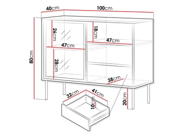 Claven Skänk 100 cm - brun - Förvaring - Förvaringsmöbler - Skänkar & sideboards