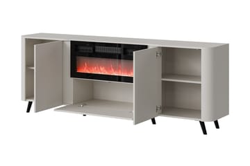 Clement Byrå 200 cm - Svart - Möbler - Vardagsrum - Kamin - Skorstensfri kamin - Elkamin