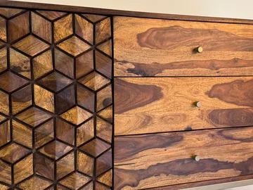 Coruna Sideboard 180 cm - varm mörkbrun och guld - Förvaring - Förvaringsmöbler - Skänkar & sideboards