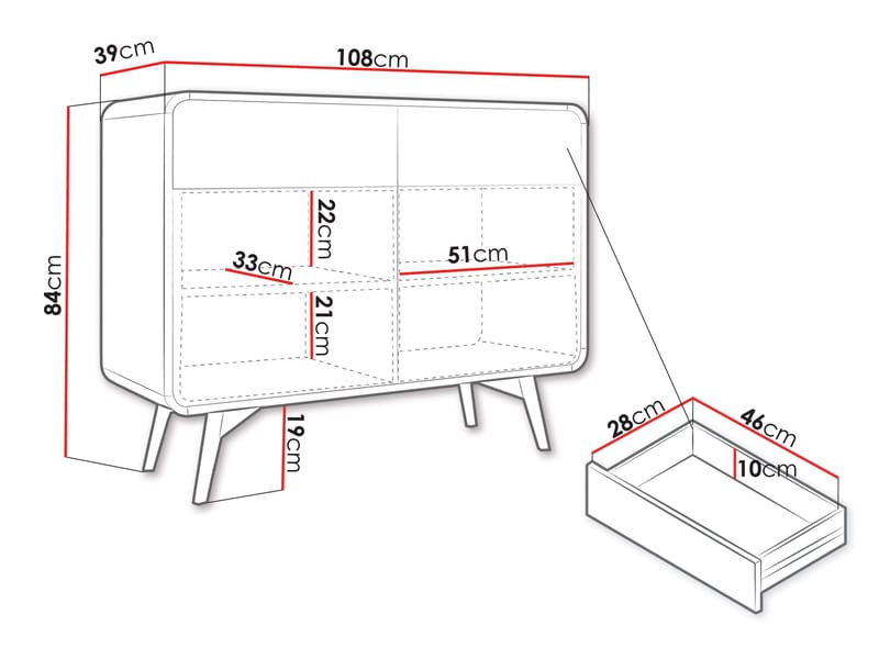 Corvan Skänk 108 cm - Förvaring - Förvaringsmöbler - Byrå