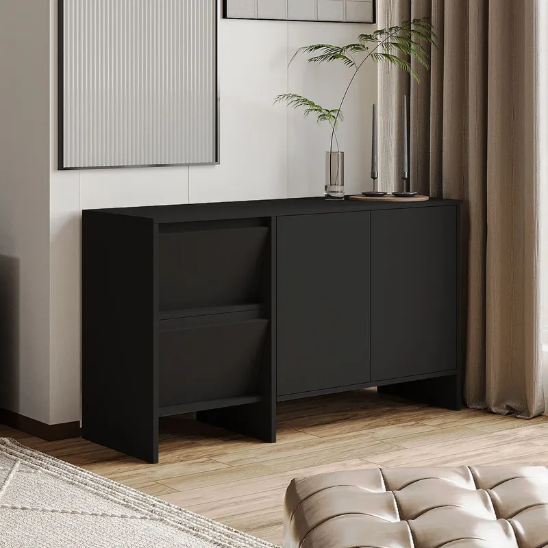 Crala Konsol 130x81,8x44 cm - Svart - Förvaring - Förvaringsmöbler - Skänkar & sideboards