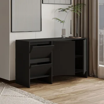 Crala Konsol 130x81,8x44 cm - Svart - Förvaring - Förvaringsmöbler - Skänkar & sideboards